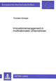 Book cover of: Innovationsmanagement in multinationalen Unternehmen