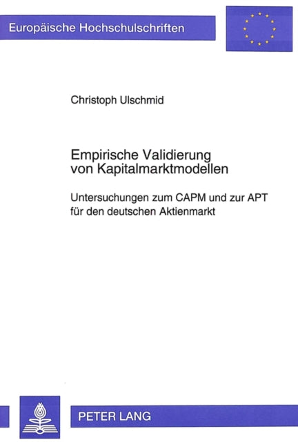 Book cover of: Empirische Validierung von Kapitalmarktmodellen