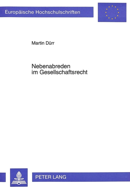 Book cover of: Nebenabreden Im Gesellschaftsrecht