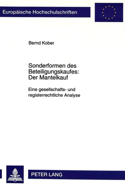 Book cover of: Sonderformen des Beteiligungskaufes: Der Mantelkauf