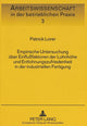 Book cover of: Empirische Untersuchung ueber Einflufaktoren der Lohnhoehe und Entlohnungszufriedenheit in der industriellen Fertigung