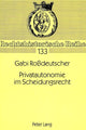 Book cover of: Privatautonomie im Scheidungsrecht