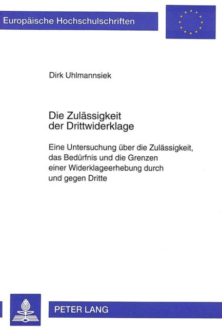 Book cover of: Die Zulaessigkeit der Drittwiderklage