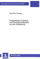 Book cover of: Ausgewaehlte Probleme zum Anwartschaftsrecht aus der Auflassung