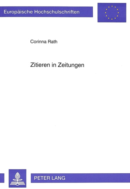 Book cover of: Zitieren in Zeitungen