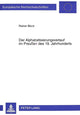 Book cover of: Der Alphabetisierungsverlauf im Preuen des 19. Jahrhunderts