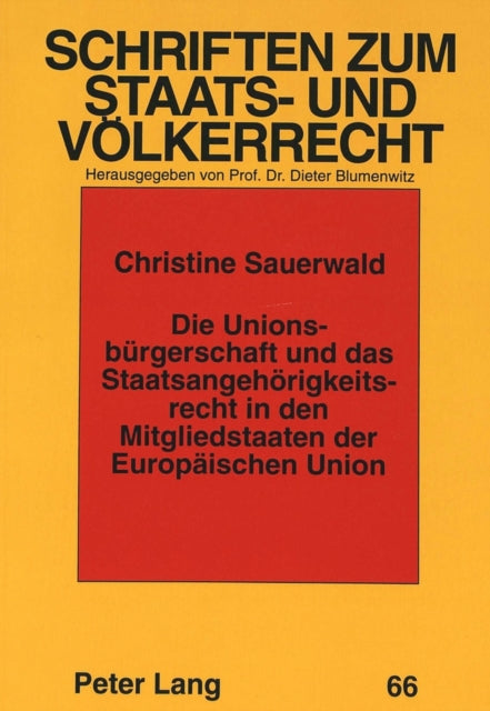 Book cover of: Unionsbuergerschaft Und Das Staatsangehoerigkeitsrecht in Den Mitgliedstaaten Der Europaeischen Union
