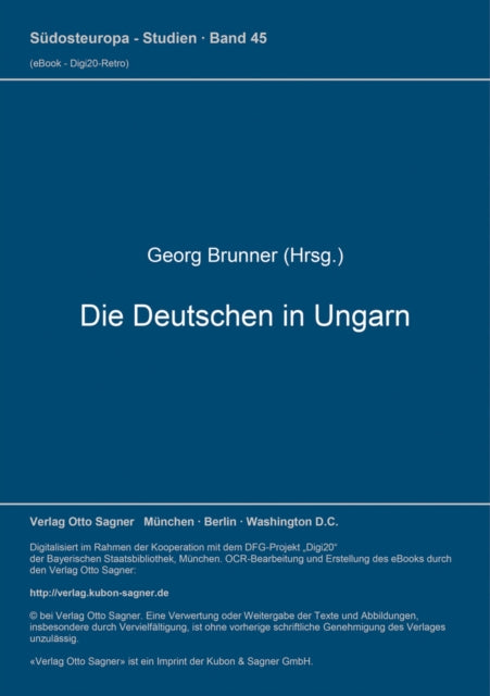 Book cover of: Die Deutschen in Ungarn