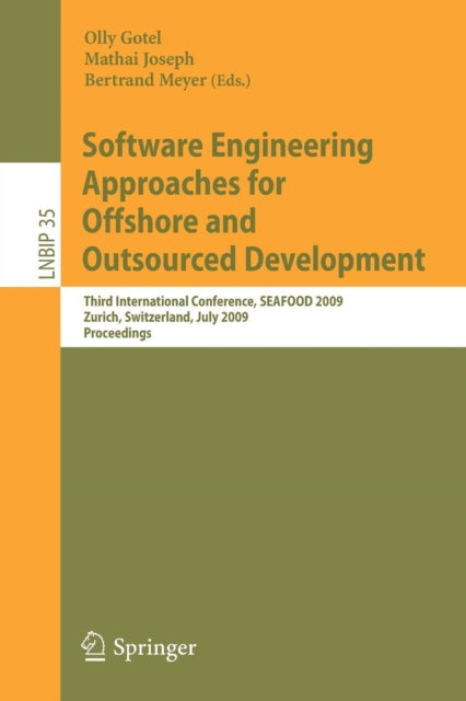 Book cover of: Software Engineering Approaches for Offshore and Outsourced Development. By: Will Aalst