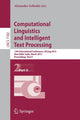 Book cover of: Computational Linguistics and Intelligent Text Processing