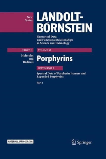Book cover of: Porphyrins - Spectral Data of Porphyrin Isomers and Expanded Porphyrins. By: Vandana Gupta