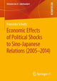 Book cover of: Economic Effects of Political Shocks to Sino-Japanese Relations (2005-2014). By: Franziska Schultz