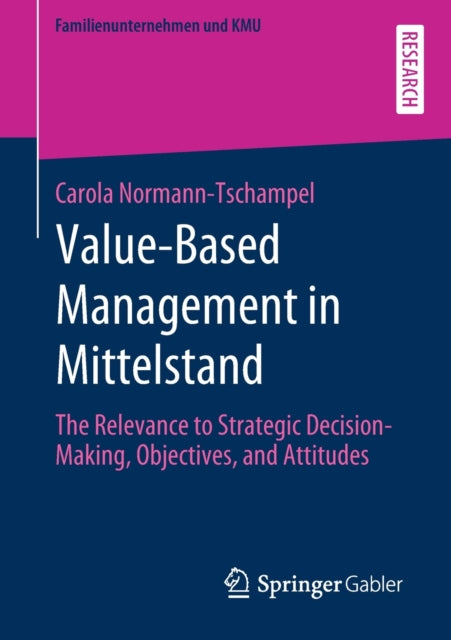 Book cover of: Value-Based Management in Mittelstand. By: Carola Normann-Tschampel