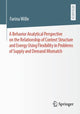Book cover of: Behavior Analytical Perspective on the Relationship of Context Structure and Energy Using Flexibility in Problems of Supply and Demand Mismatch. By: Farina Wille
