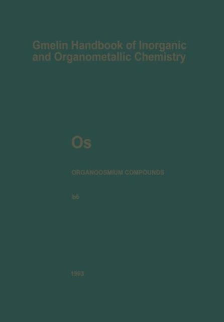 Book cover of: Os Organoosmium Compounds. By: Johannes Füssel