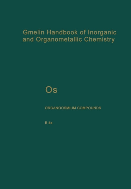 Book cover of: Os Organoosmium Compounds. By: Karin Greiner