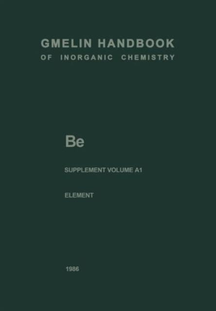 Book cover of: Be Beryllium. By: Hans K. Kugler