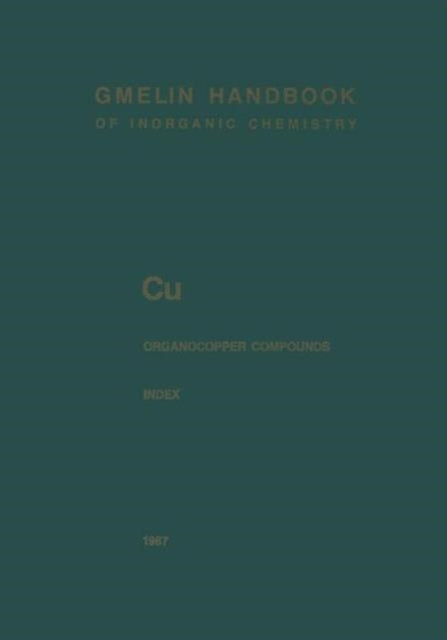 Book cover of: Cu Organocopper Compounds. By: Johannes Füssel