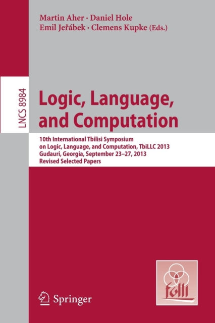 Book cover of: Logic, Language, and Computation. By: Martin Aher