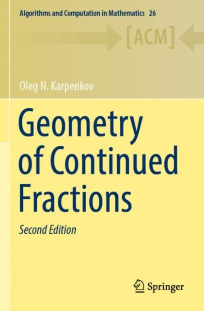 Book cover of: Geometry of Continued Fractions. By: Oleg N. Karpenkov