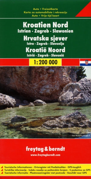 Croatia North - Istria - Zagreb - Slavonia Road Map 1:200 000