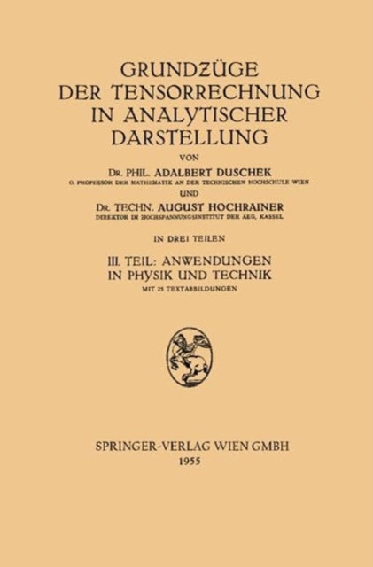 Book cover of: Grundzuge der Tensorrechnung in analytischer Darstellung