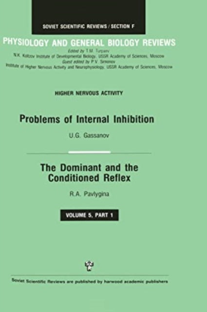 Book cover of: Problems of Internal Inhibition. By: V. G. Gassanov