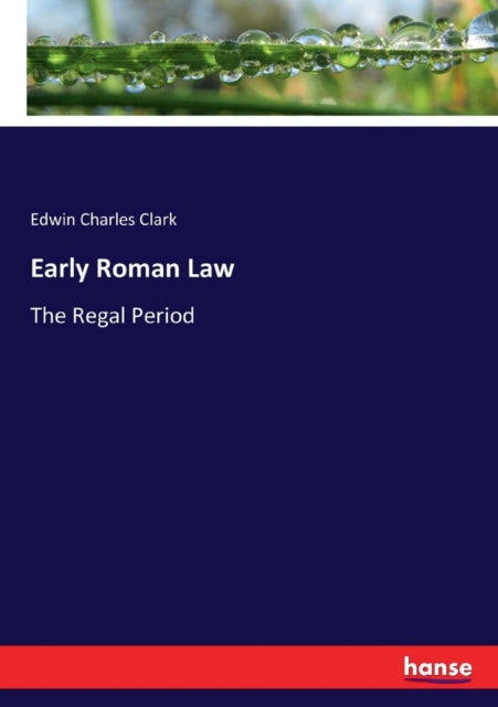 Book cover of: Early Roman Law