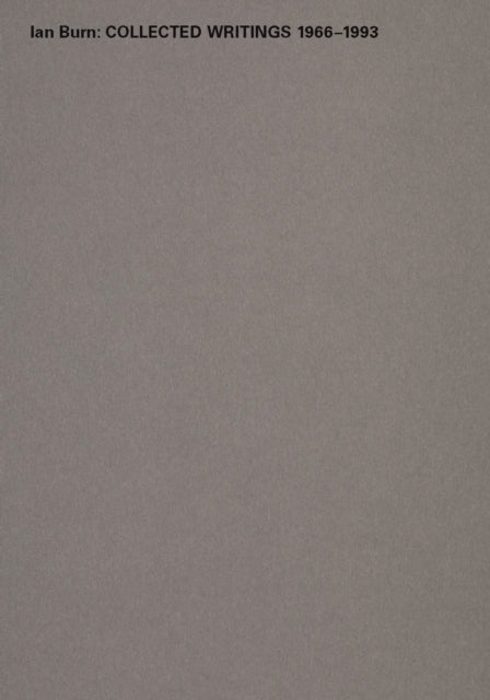 Book cover of: Ian Burn. By: Ian Burn