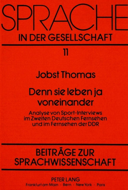 Book cover of: Denn sie leben ja voneinander