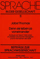 Book cover of: Denn sie leben ja voneinander