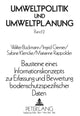 Book cover of: Bausteine eines Informationskonzepts zur Erfassung und Bewertung bodenschutzspezifischer Daten