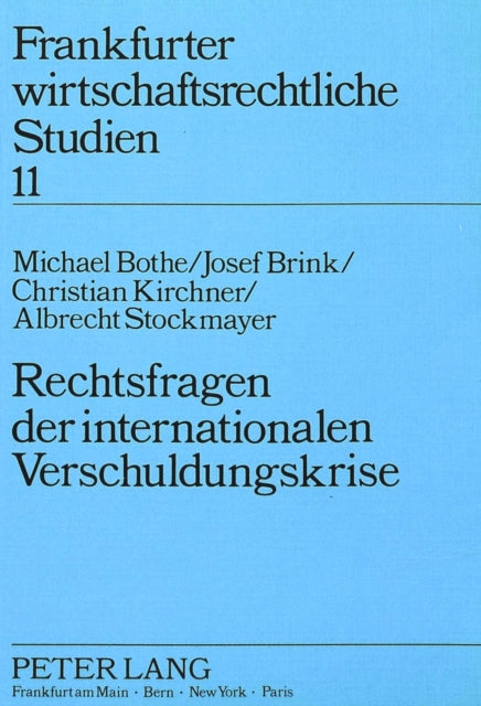 Book cover of: Rechtsfragen der internationalen Verschuldungskrise