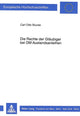Book cover of: Die Rechte der Glaeubiger bei DM-Auslandsanleihen