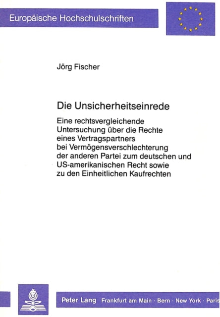 Book cover of: Die Unsicherheitseinrede