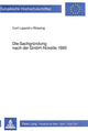 Book cover of: Die Sachgruendung nach der GmbH-Novelle 1980