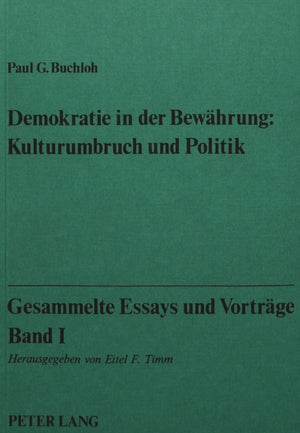Gesammelte Essays und Vortraege, Band I
