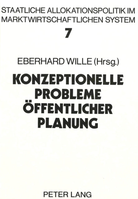 Book cover of: Konzeptionelle Probleme oeffentlicher Planung