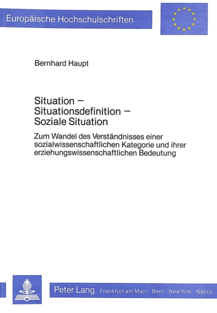 Book cover of: Situation - Situationsdefinition - soziale Situation