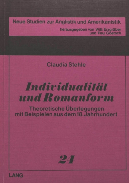 Book cover of: Individualitaet und Romanform