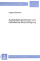 Book cover of: Auslandsinvestitionen und inlaendische Beschaeftigung