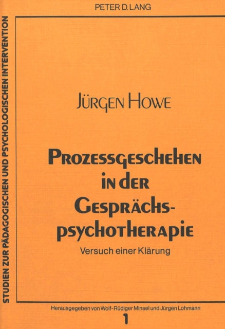 Book cover of: Prozessgeschehen in der Gespraechspsychotherapie