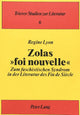 Book cover of: Zolas »foi nouvelle«