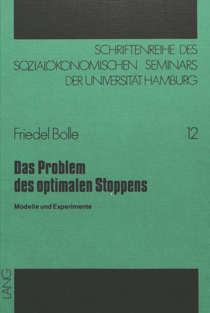Book cover of: Das Problem des optimalen Stoppens