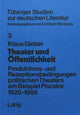 Book cover of: Theater und Oeffentlichkeit