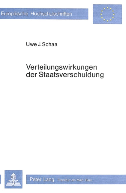 Book cover of: Verteilungswirkungen der Staatsverschuldung