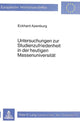 Book cover of: Untersuchungen zur Studienzufriedenheit in der heutigen Massenuniversitaet