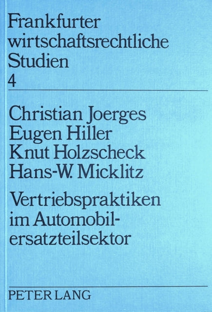 Book cover of: Vertriebspraktiken im Automobilersatzsektor