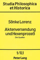 Book cover of: Aktenversendung und Hexenprozess