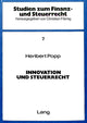Book cover of: Innovation und Steuerrecht